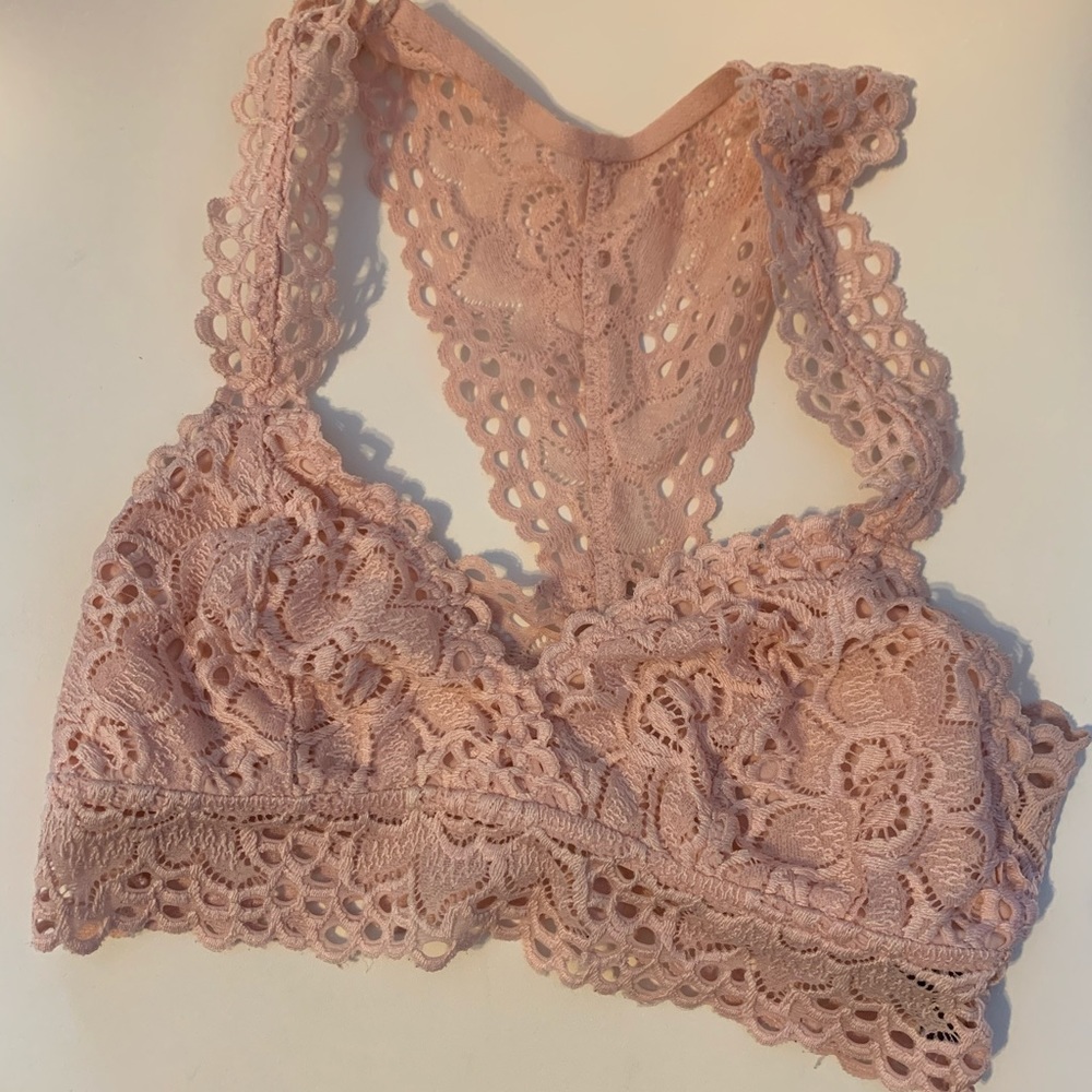 peachy pink bralette